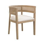 Chaises de salle à manger en bois d'hévéa de style fermier avec dossier en cannage