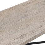 Ensemble table et chaises de salle à manger modernes 7 pièces en bois massif noir