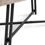 Ensemble table et chaises de salle à manger modernes 7 pièces en bois massif noir