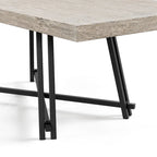 Ensemble table et chaises de salle à manger modernes 7 pièces en bois massif noir