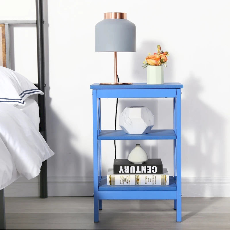 Table de chevet moderne avec 3 étagères de rangement
