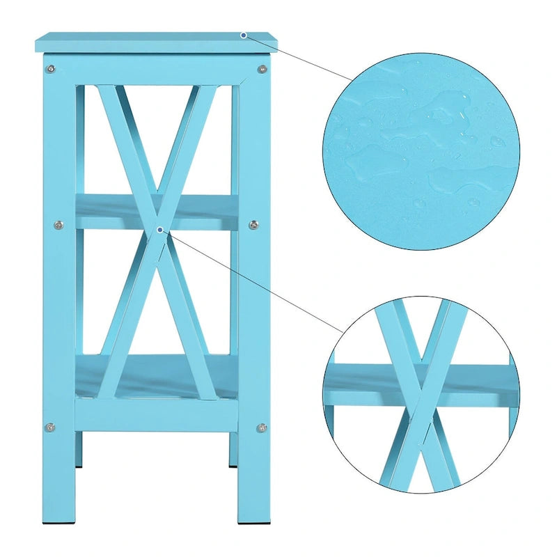 Table de chevet moderne avec 3 étagères de rangement