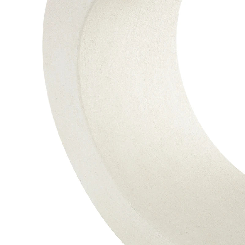 Console en bois en forme de C - Blanc - Décor Roche River - 12L x 44P x 25H
