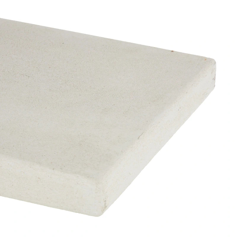 Console en bois en forme de C - Blanc - Décor Roche River - 12L x 44P x 25H