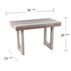 Bureau Chadwick contemporain en similicuir marron