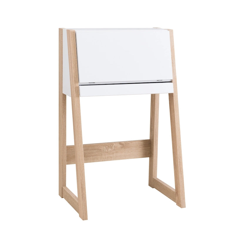 Bureau informatique compact contemporain en bois de 26 pouces