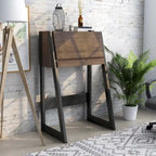 Bureau informatique compact contemporain en bois de 26 pouces