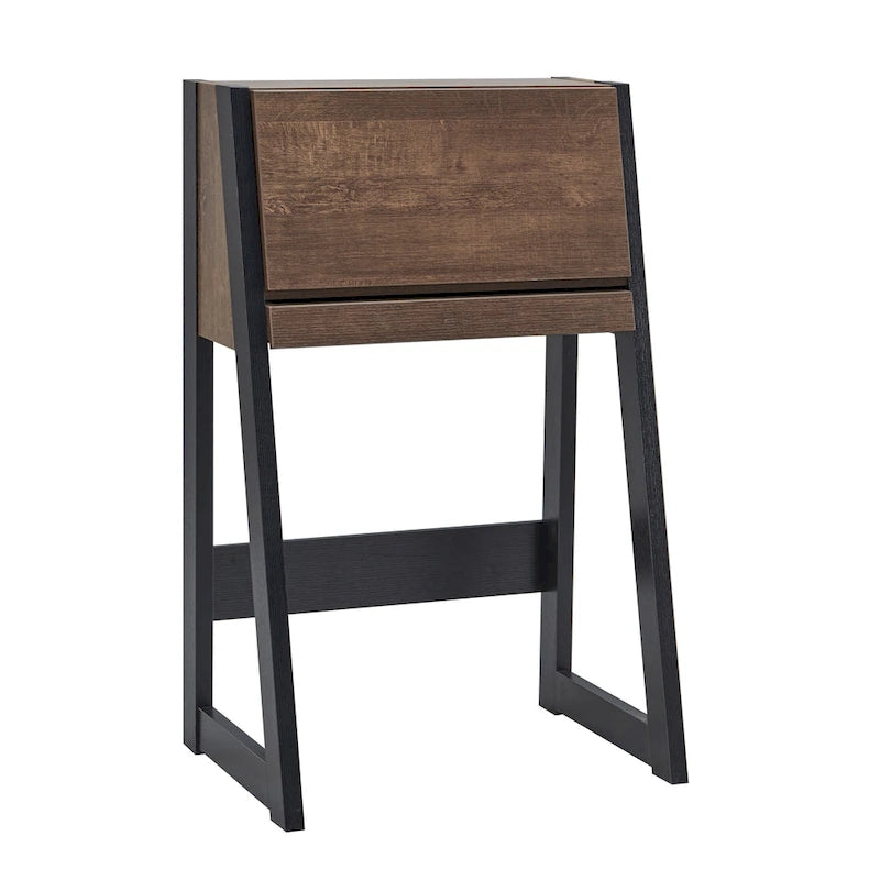 Bureau informatique compact contemporain en bois de 26 pouces
