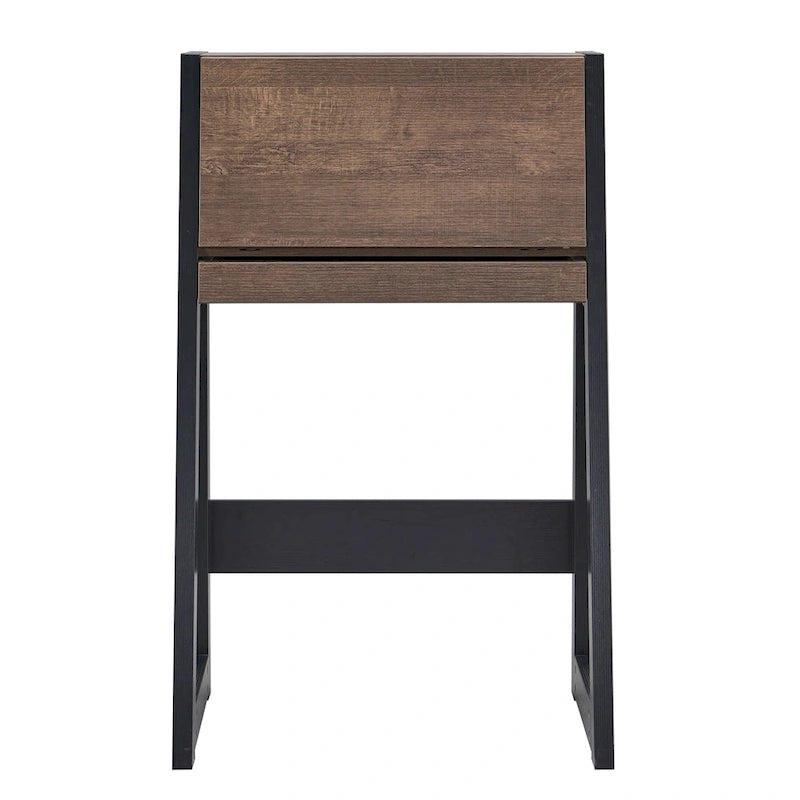 Bureau informatique compact contemporain en bois de 26 pouces
