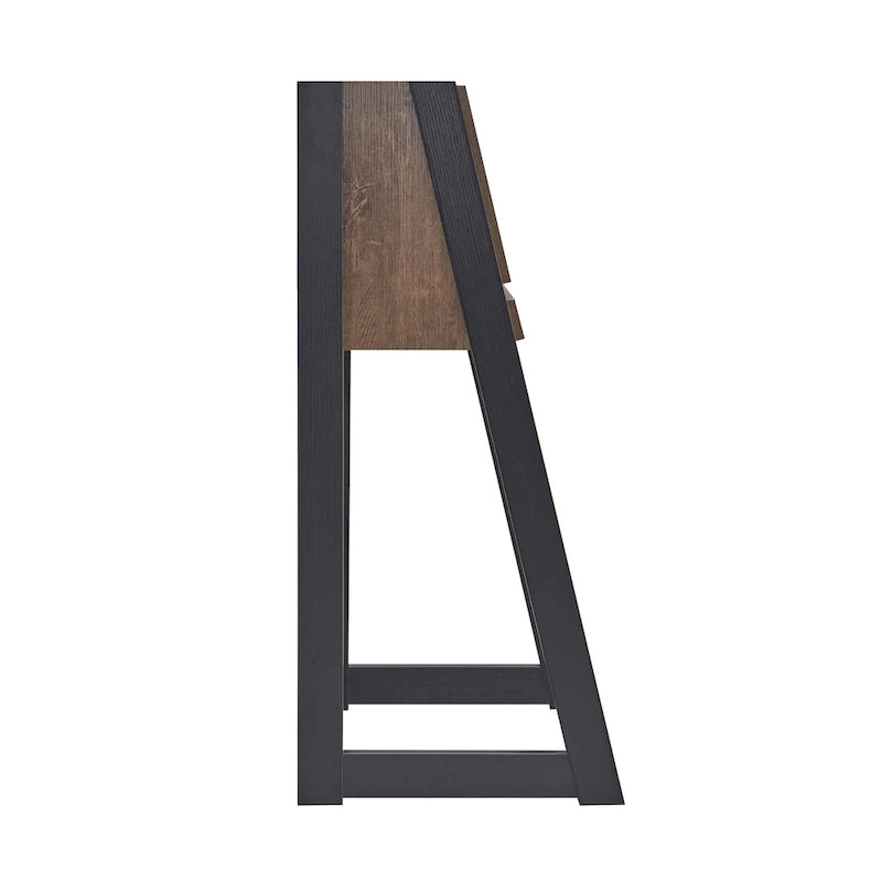 Bureau informatique compact contemporain en bois de 26 pouces