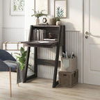 Bureau informatique compact contemporain en bois de 26 pouces