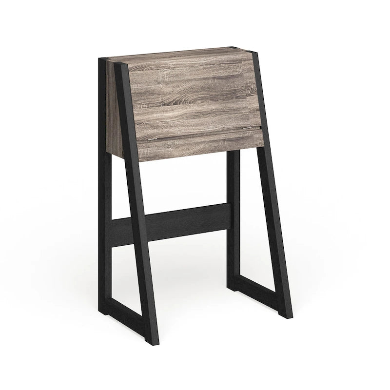 Bureau informatique compact contemporain en bois de 26 pouces