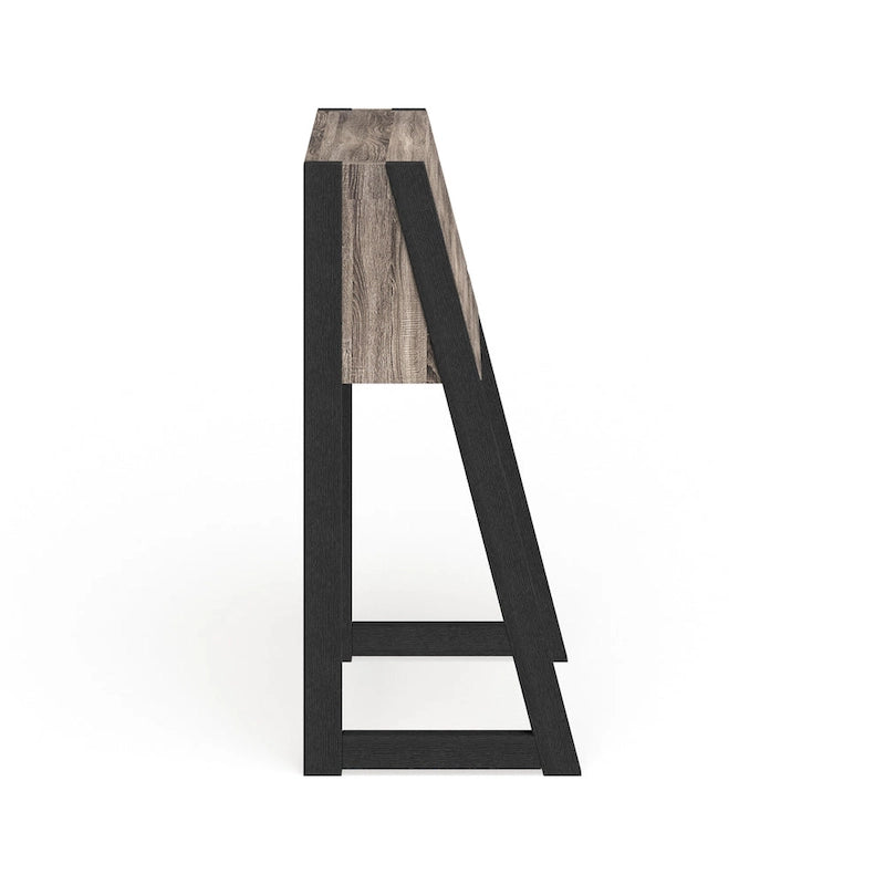 Bureau informatique compact contemporain en bois de 26 pouces