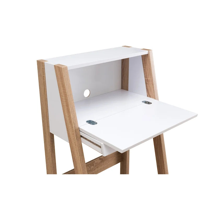 Bureau informatique compact contemporain en bois de 26 pouces