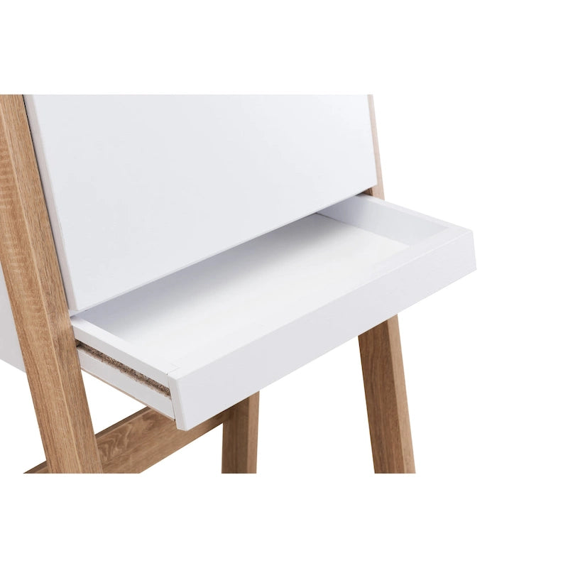 Bureau informatique compact contemporain en bois de 26 pouces