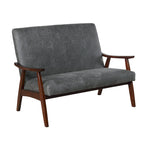 Banc Loveseat en Faux Cuir Contemporain