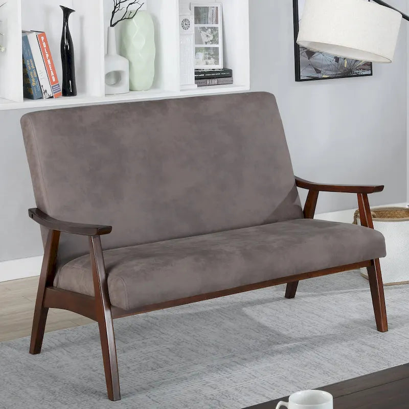Banc Loveseat en Faux Cuir Contemporain