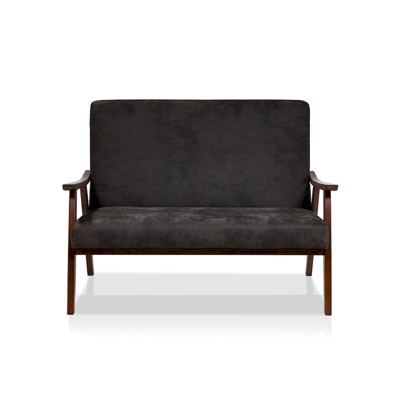Banc Loveseat en Faux Cuir Contemporain