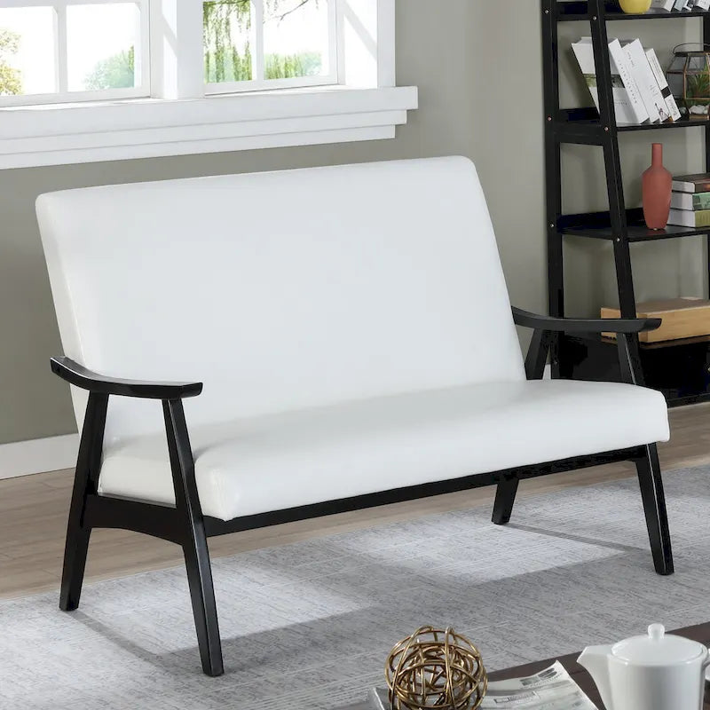 Banc Loveseat en Faux Cuir Contemporain