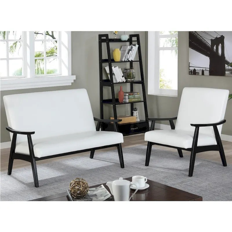 Banc Loveseat en Faux Cuir Contemporain
