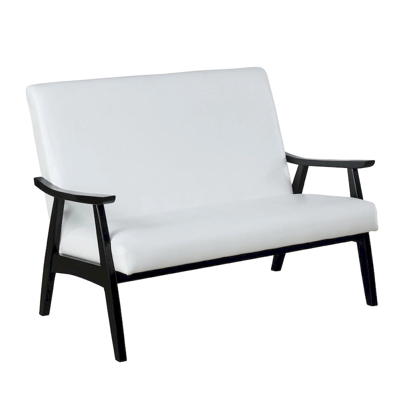 Banc Loveseat en Faux Cuir Contemporain