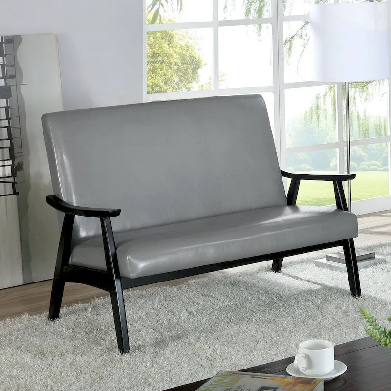 Banc Loveseat en Faux Cuir Contemporain