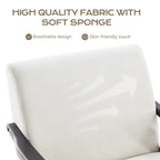 Fauteuil et repose-pieds en tissu bouclé de style Mid-Century Modern pour salon, chambre à coucher