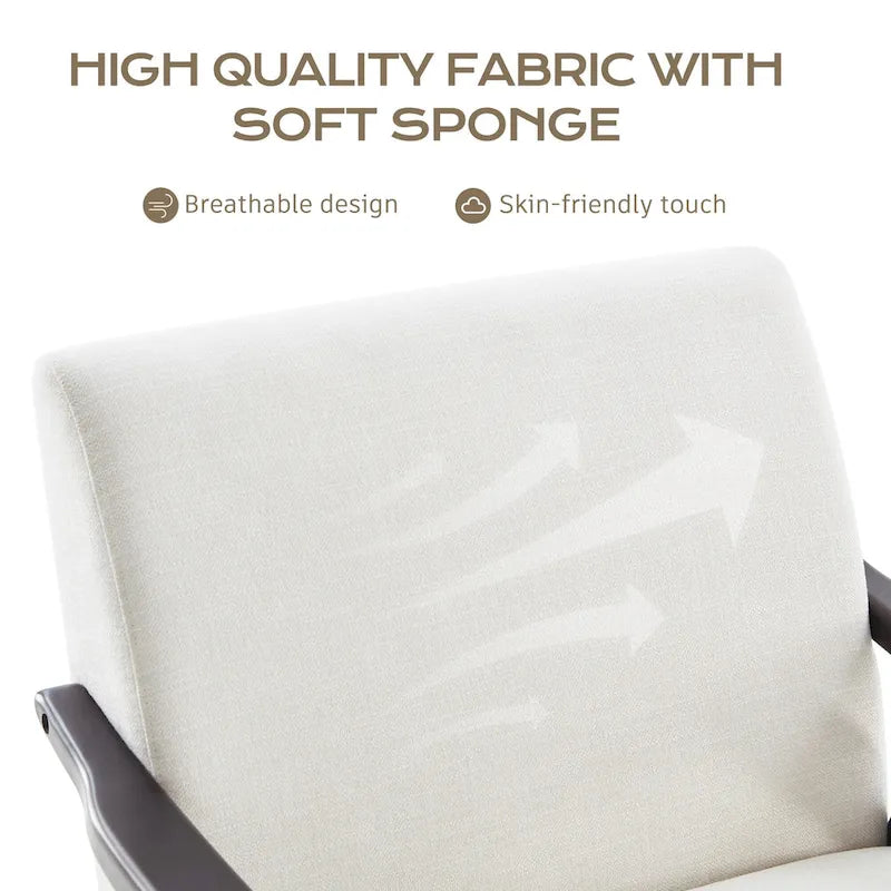 Fauteuil et repose-pieds en tissu bouclé de style Mid-Century Modern pour salon, chambre à coucher
