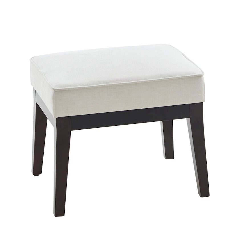 Fauteuil et repose-pieds en tissu bouclé de style Mid-Century Modern pour salon, chambre à coucher
