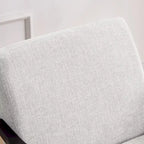 Fauteuil et repose-pieds en tissu bouclé de style Mid-Century Modern pour salon, chambre à coucher