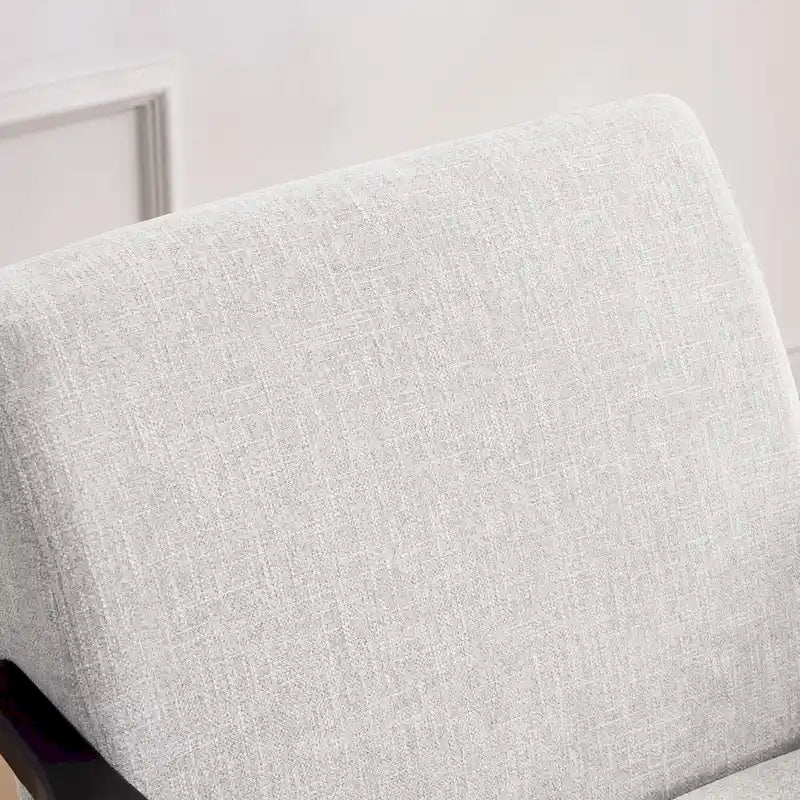 Fauteuil et repose-pieds en tissu bouclé de style Mid-Century Modern pour salon, chambre à coucher
