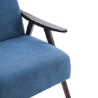 Fauteuil et repose-pieds en tissu bouclé de style Mid-Century Modern pour salon, chambre à coucher
