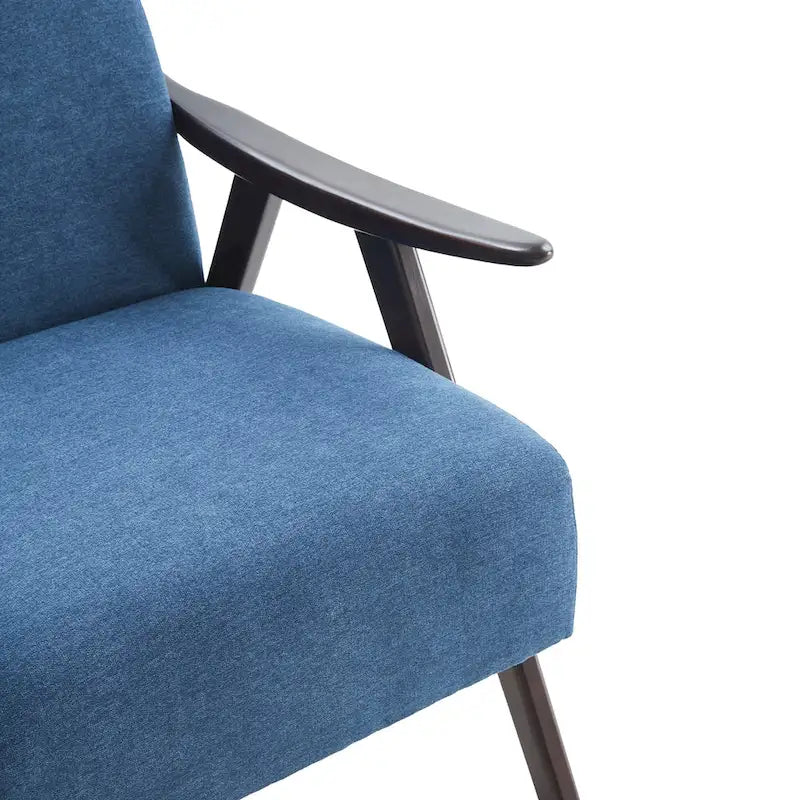 Fauteuil et repose-pieds en tissu bouclé de style Mid-Century Modern pour salon, chambre à coucher