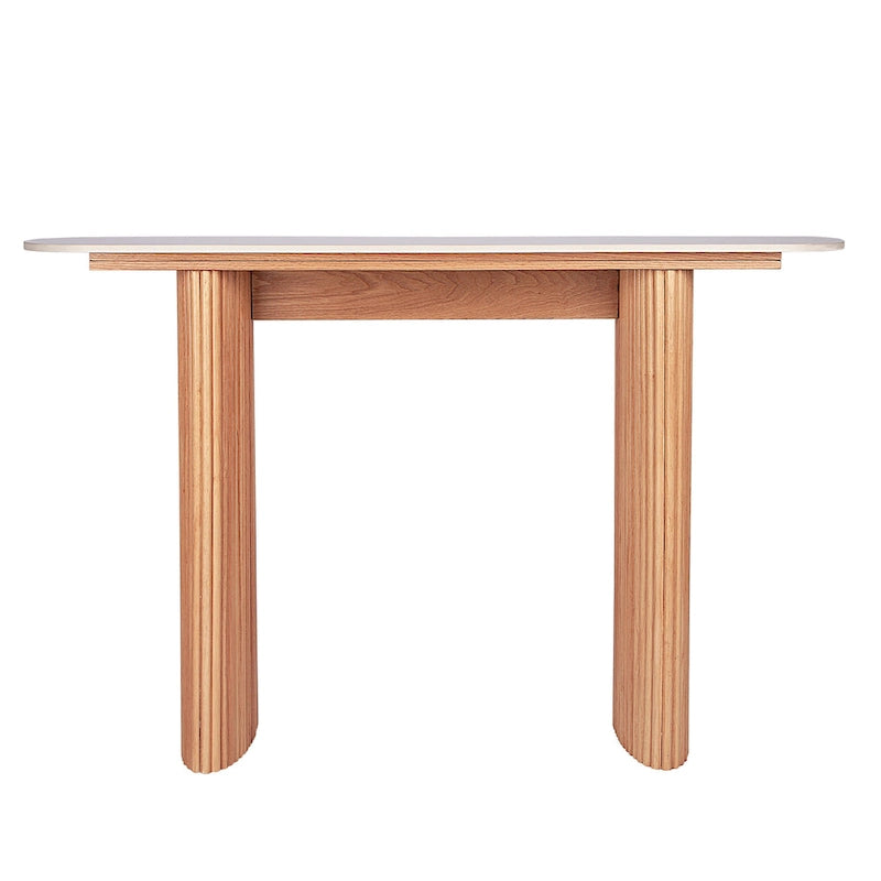 Console en marbre avec base cannelée