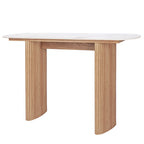 Console en marbre avec base cannelée