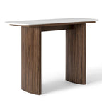 Console en marbre avec base cannelée