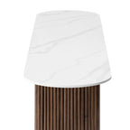 Console en marbre avec base cannelée