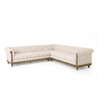Canapé d'angle Chesterfield capitonné 7 places