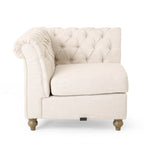 Canapé d'angle Chesterfield capitonné 7 places
