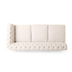 Canapé d'angle Chesterfield capitonné 7 places