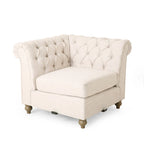 Canapé d'angle Chesterfield capitonné 7 places