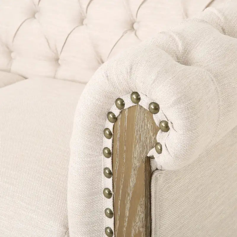 Canapé d'angle Chesterfield capitonné 7 places