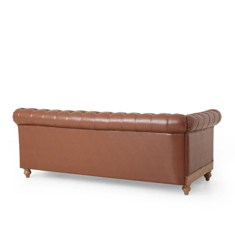 Canapé d'angle Chesterfield capitonné 7 places