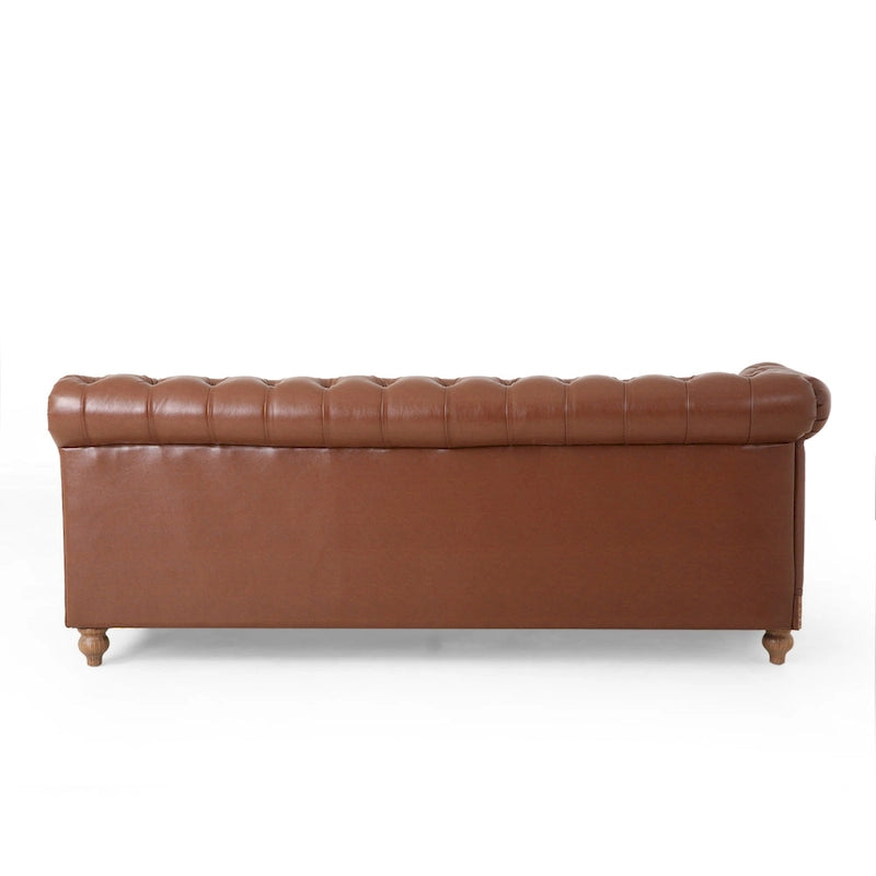 Canapé d'angle Chesterfield capitonné 7 places