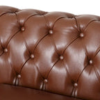 Canapé d'angle Chesterfield capitonné 7 places