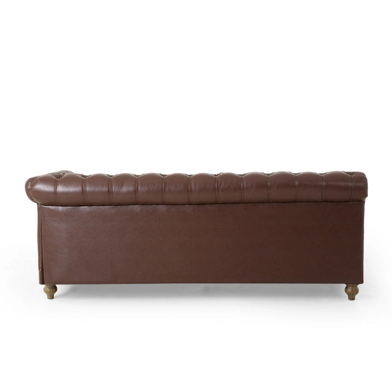 Canapé d'angle Chesterfield capitonné 7 places