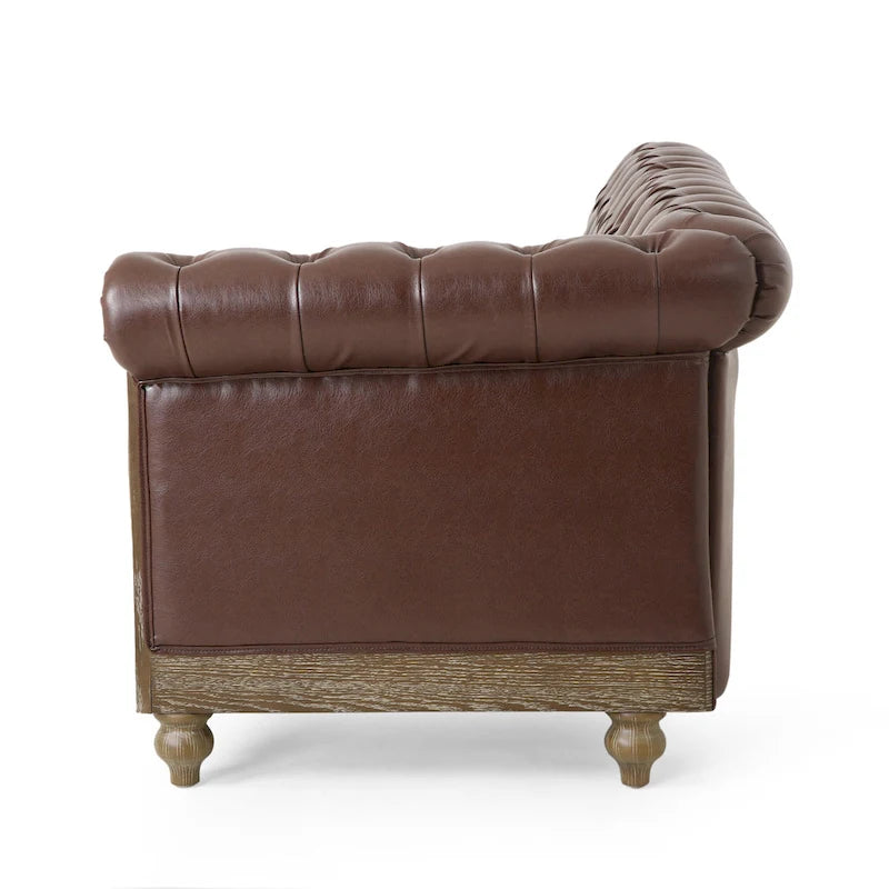 Canapé d'angle Chesterfield capitonné 7 places