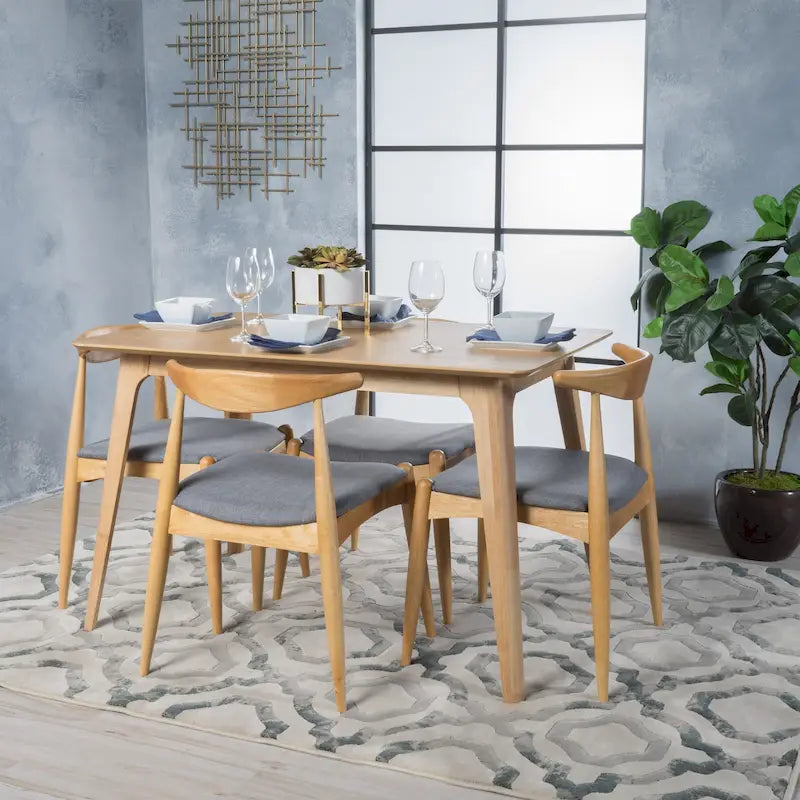 Ensemble de salle à manger 5 pièces de style Mid-Century (table et chaises)