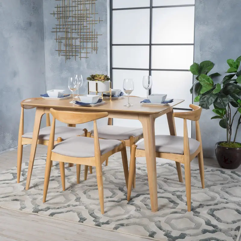 Ensemble de salle à manger 5 pièces de style Mid-Century (table et chaises)