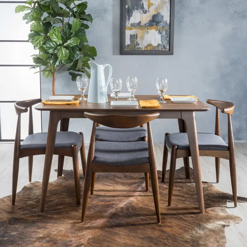 Ensemble de salle à manger 5 pièces de style Mid-Century (table et chaises)